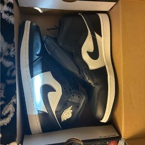 Nike Black and White High-Top Sneakers